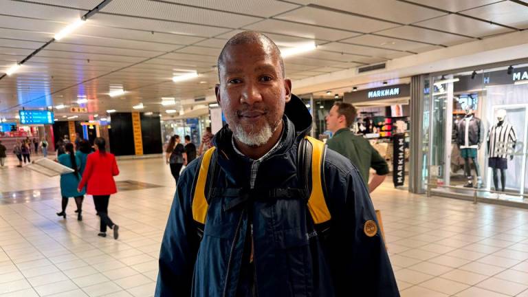 Mandla Mandela, grandson of Nelson Mandela, prepares to board a flight to Tunisia to join the Global Sumud Flotilla aiming to deliver humanitarian supplies to Gaza, at O.R. Tambo International Airport in Johannesburg, South Africa, September 3, 2025. REUTERS/Siyabonga Sishi