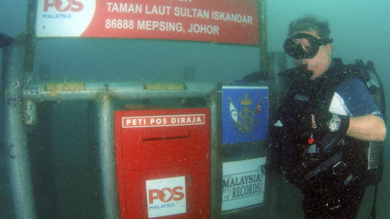 Underwater Royal post, Tunku Laksamana Corals Garden named in Malaysian Book of Records