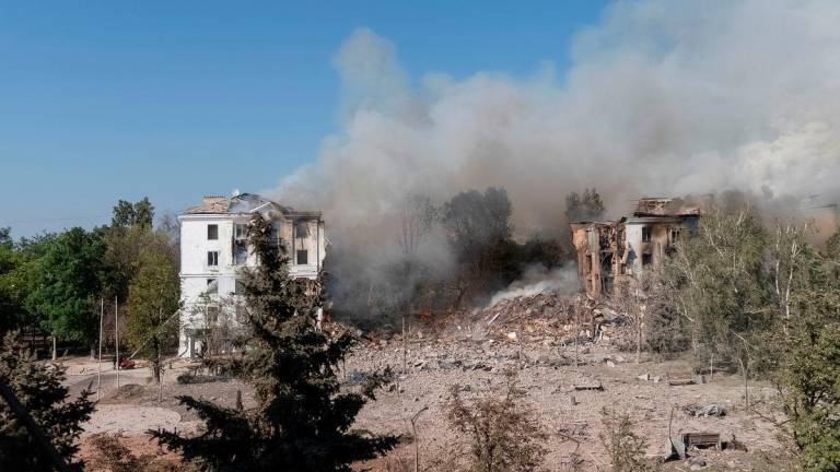 A view shows the site of an apartment building hit by Russian missile strikes, amid Russia’s attack on Ukraine, in the city of Kramatorsk, Ukraine July 31, 2025- REUTERS