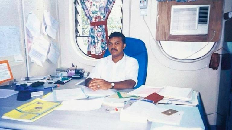 Deputy Inspector-General Tan Sri Ayob Khan Mydin Pitchay in his younger days as an officer under the Special Branch’s Counter Terrorism Office. - Pic courtesy Ayob Khan Mydin Pitchay Facebook page