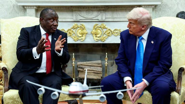 US President Donald Trump meets South African President Cyril Ramaphosa in the Oval Office of the White House in Washington, D.C., US, May 21, 2025. - REUTERSPIX