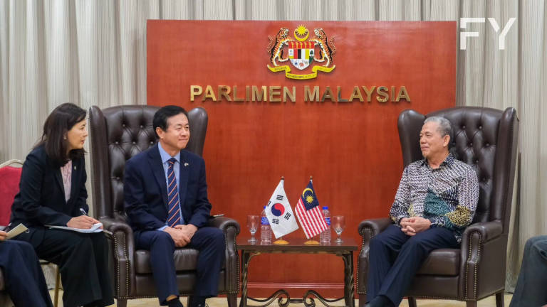 Deputy Prime Minister Datuk Seri Fadillah Yusof during courtesy meeting with South Korean PresidPresident’s Special Envoy Kim Young Choon. - Credit: Fadillah Yusof / Facebook
