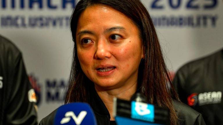 Youth and Sports Minister Hannah Yeoh speaking to the media at the Closing Ceremony of the ASEAN COE for Sports Coaching–Coach Developer Programme 2025 held at the hotel today. - BERNAMAPIX