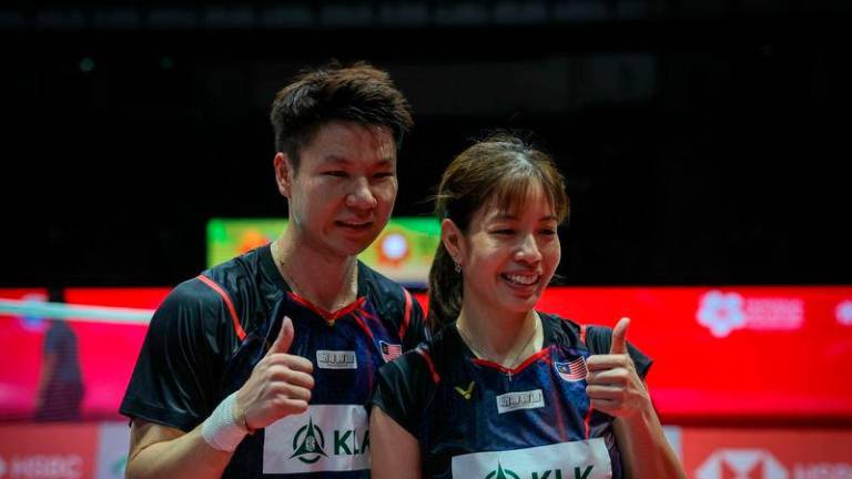 Professional national mixed doubles pair Goh Soon Huat and Shevon Lai Jemie - BERNAMApix