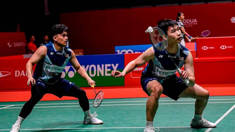 National men’s doubles pair of Choong Hon Jian and Muhammad Haikal Nazri - Photo by BERNAMA