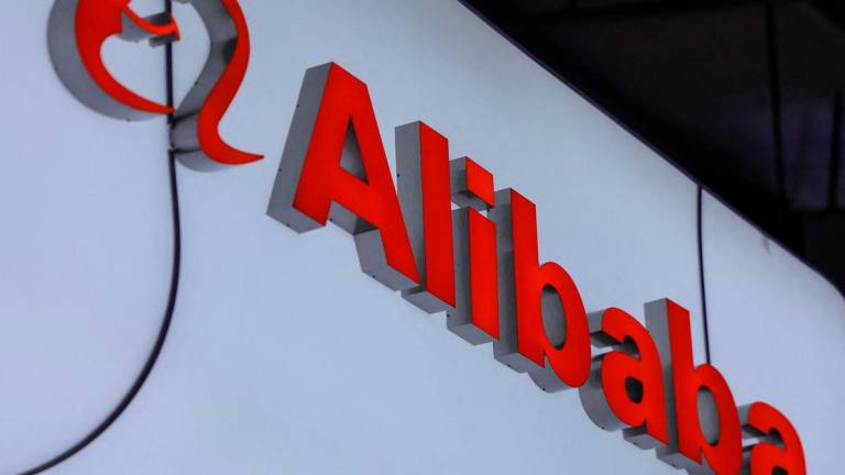 An Alibaba logo is displayed at the company’s booth at China International Fair for Trade in Services (CIFTIS) in Beijing, China, September 10, 2025. REUTERS/Maxim Shemetov
