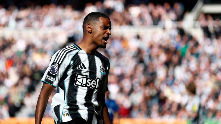 Newcastle United’s Alexander Isak reacts after missing a chance to score Action Images via Reuters/Lee Smith