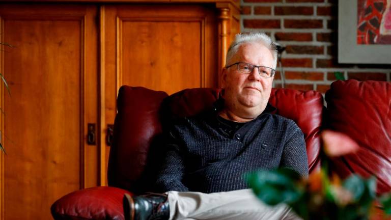 Bert Janssen, 57 years old, sits on a sofa in his house in Herkenbosch, Netherlands February 29, 2024. He underwent a heart transplant at the age of 17, almost 40 years ago, receiving a donor heart which is now immortalized in the Guinness Book of Records/REUTERSPix