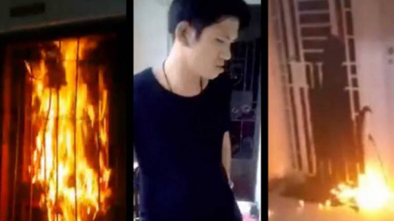 Loan sharks set fire to HDB flat in Singapore (Videos)