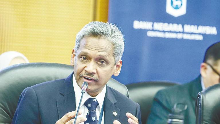 Abdul Rasheed speaking at the press conference on Malaysia’s first-quarter 2025 GDP growth at Sasana Kijang in Kuala Lumpur today. – Bernamapic