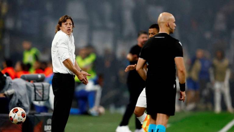 Football - Europa League - Group B - Olympique de Marseille v AEK Athens - Orange Velodrome, Marseille, France - October 26, 2023AEK Athens coach Matias Almeyda reacts - REUTERSPIX