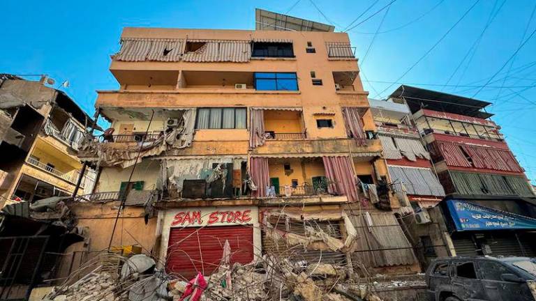 Rubble of damaged buildings lies at a site in the aftermath of Israeli strikes on Beirut’s southern suburbs, amid the ongoing hostilities between Hezbollah and Israeli forces - REUTERSpix