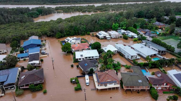 A drone view of flooding around Settlement Point Road, in Port Macquarie, New South Wales, Australia, May 22, 2025. REUTERSpix