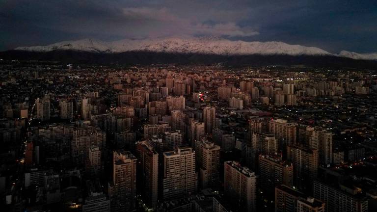 A drone view shows the city of Santiago after rains, in Santiago, Chile, June 12, 2025. - REUTERSPIX