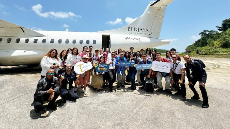Berjaya Air, the airline for The Taaras Beach &amp; Spa Resort with its inaugural flight from Singapore’s Seletar Airport to Redang island.