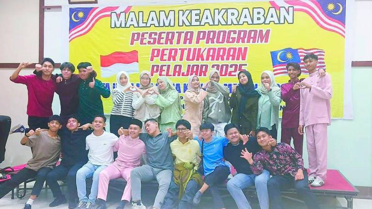 The group had the opportunity to interact with peers during their time in Indonesia.