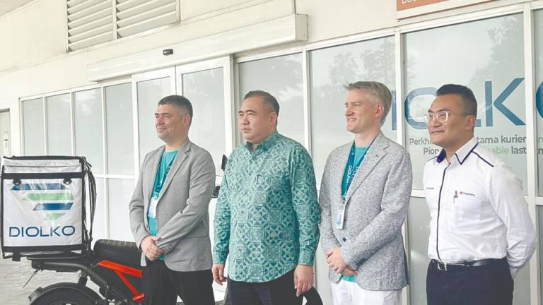 From left: Gueguen, Loke, Diolko chief operating officer Onno Pfeiffer and Prasarana group CEO and president Mohd Azharuddin Mat Sah during the site visit.