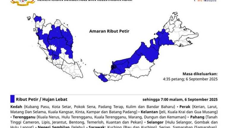Gambar Kredit: Jabatan Meteorologi Malaysia /Facebook