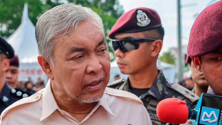Timbalan Perdana Menteri Datuk Seri Dr Ahmad Zahid Hamidi ketika ditemui media pada Sambutan Hari Kebangsaan 2025 di Dataran Putrajaya hari ini - fotoBERNAMA