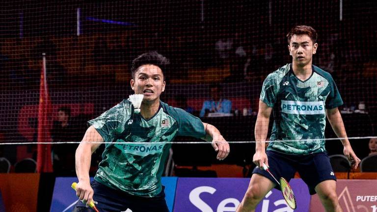 National professional men’s doubles pair Goh Sze Fei-Nur Izzuddin Rumsani - Photo by BERNAMA