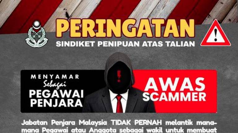 Gambar ihsan Jabatan Penjara Malaysia/FB