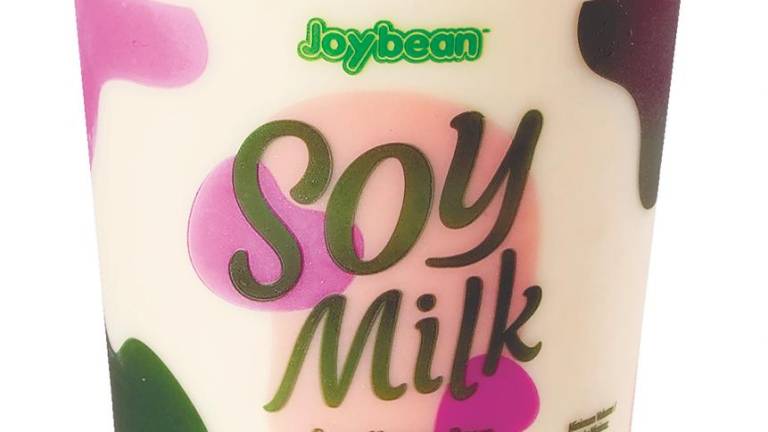 Fresh soy milk made from 100% non-GMO Canadian soybeans.