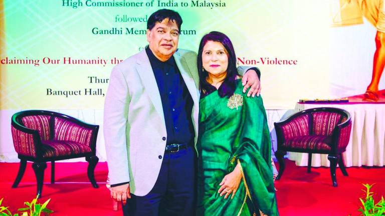 Raja with his wife Meera at the event. – Pic courtesy of BAC Education