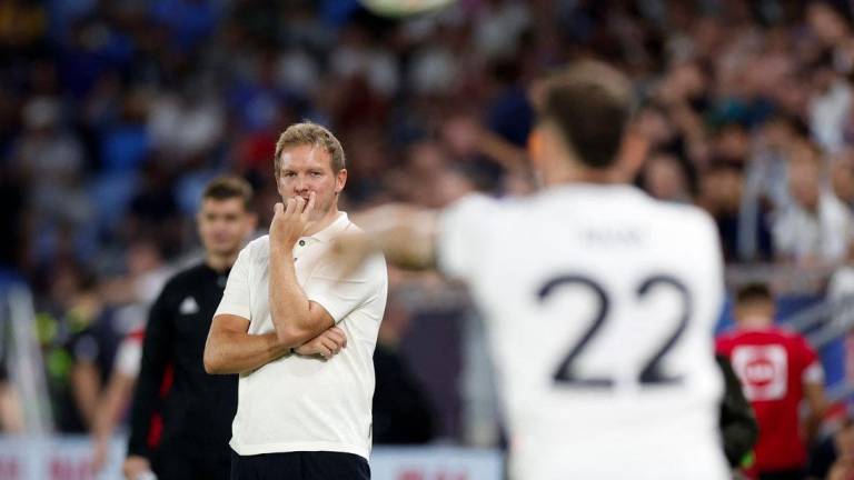 Football - World Cup - UEFA Qualifiers - Group A - Slovakia v Germany - National Football Stadium, Bratislava, Slovakia - September 4, 2025Germany coach Julian Nagelsmann looks on - REUTERSPIX