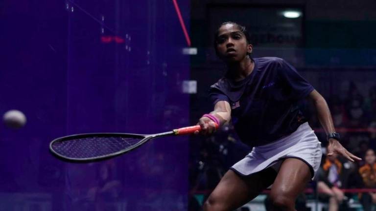 National squash player S. Sivasangari. - BERNAMA