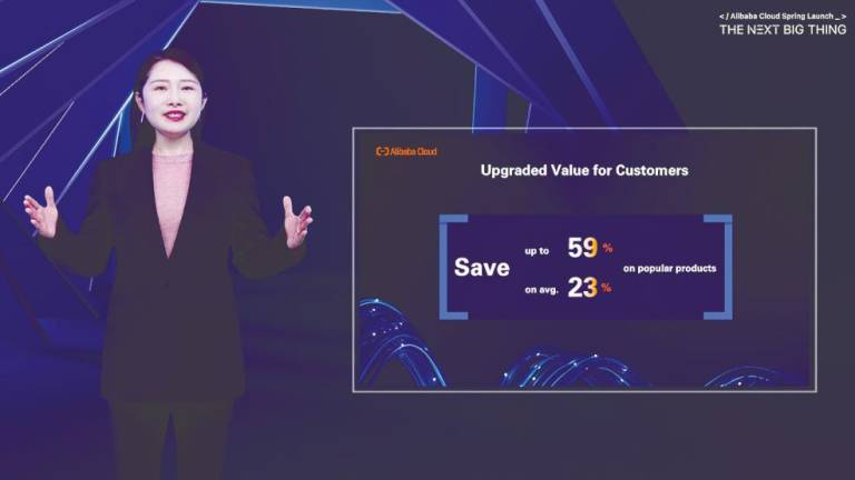 Yuan speaking at the Alibaba Cloud Spring Launch virtual conference.