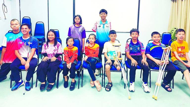 The budding young swimmers after the session. They are now looking forward to the advanced camp in November.
