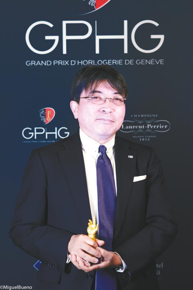 The award was accepted by Seiko Watch Corporation director and senior executive vice president Ako Naito.