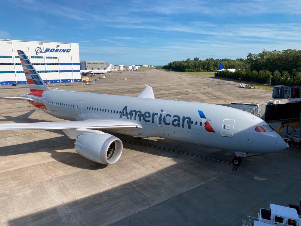 Handout photo provided by Boeing shows the Boeing 787-8 aircraft that was delivered to American Airlines in Fort Worth, Texas, on Wednesday, Aug 10, 2022. – Boeing/AFPpix