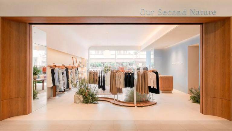 The “A Second to Gather” store is intentionally designed with a soothing palette to create a warm and welcoming environment.