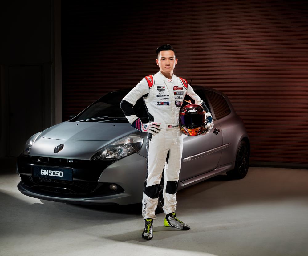 $!Mitchell wearing his racing gear. – PICTURE COURTESY OF MITCHELL CHEAH