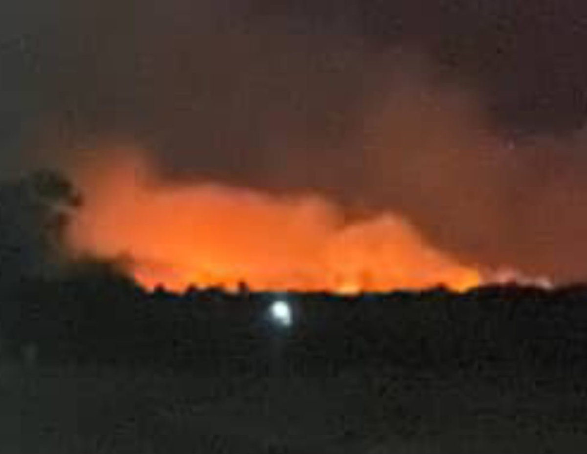 Forests in Mukah district in central Sarawak have been ablaze since last night. Some of the sites on fire are inaccessible by land transport. (Credit - Sarawak Fire and Rescue Department.)