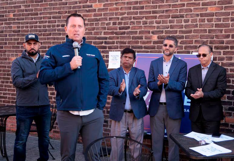 Richard Grenell, a top advisor to former U.S. President Donald Trump and former Acting Director of National Intelligence, speaks to the attendees of a Muslims and Bangladeshi Americans for Trump outreach event in Hamtramck - REUTERSpix