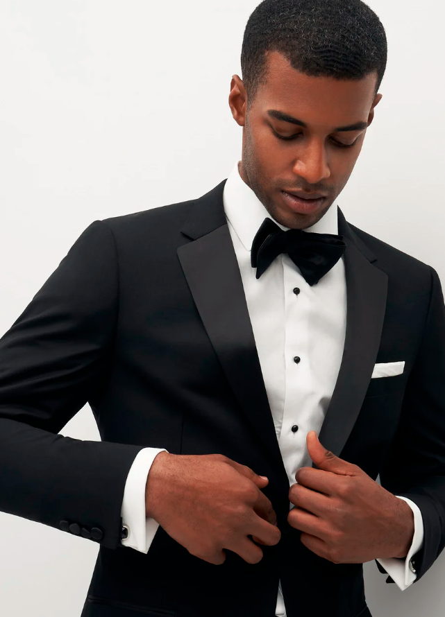 Go with a full blown tuxedo for that formal black tie look on Valentine’s. – PINTEREST $!Go with a full blown tuxedo for that formal black tie look on Valentine’s. – PINTEREST