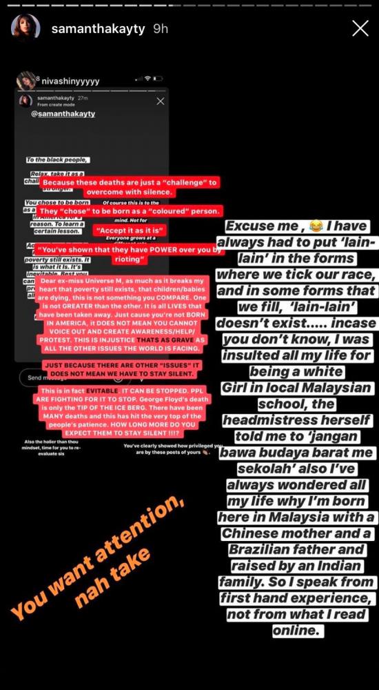 $!Ex-Miss Universe Malaysia claims black Americans can choose their skin colour