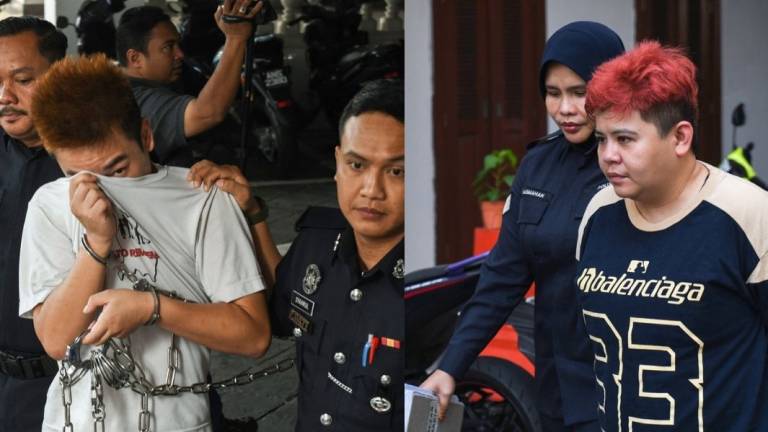 Khoo Teng Chi and Joanne Lim entered their not-guilty pleas at the Sessions Court before Judge Irwan Suainbon after the charge was read in Mandarin. - BERNAMA