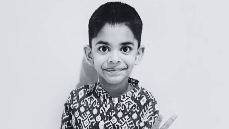 M. Tishant, 6, who was murdered last month. - via Polis Daerah Iskandar Puteri