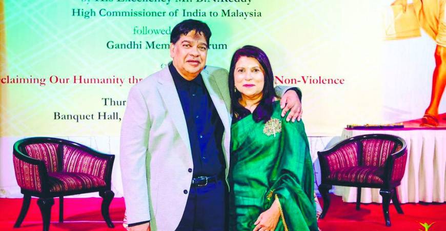Raja with his wife Meera at the event. – Pic courtesy of BAC Education