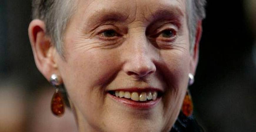 Former MI5 boss Stella Rimington arrives for the British Book Awards 2004 at the Grosvenor House Hotel in London April, 7 2004. The family of Dame Stella Rimington, the former first female director general of MI5, have announced her death, August 4. - AFPPIX