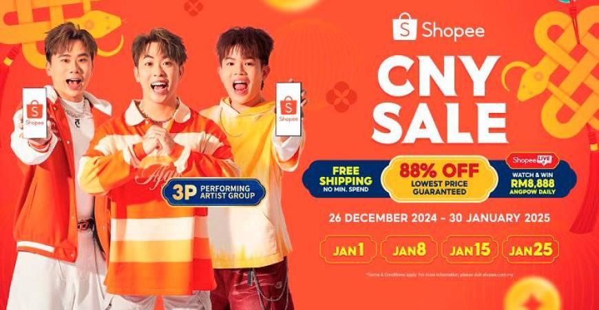 3P is joining Shopee’s CNY festive sales campaign.