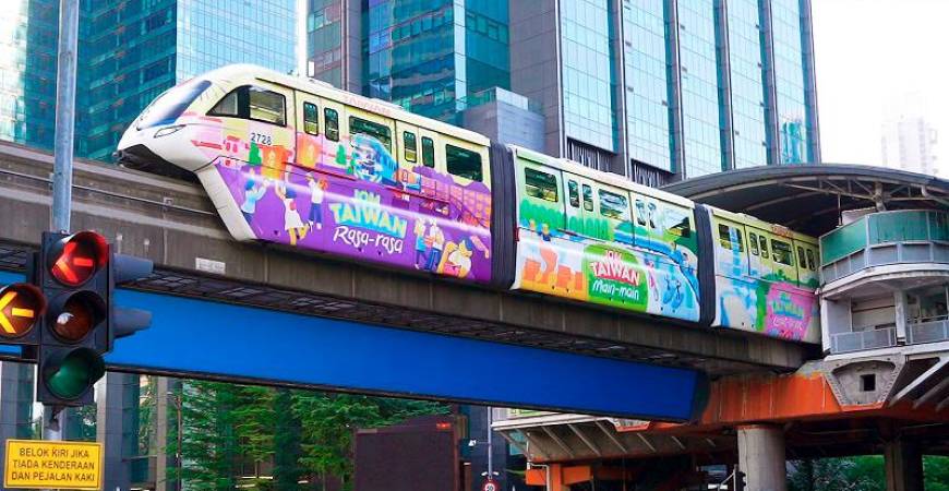 The advertisements on the trains are to invoke feelings of travel to Taiwan among Malaysians.