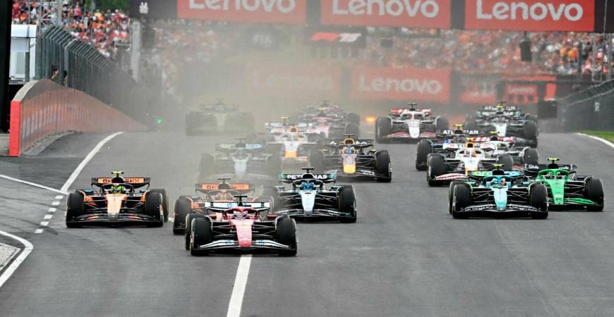 Drivers take the start to the Formula One Hungarian Grand Prix at the Hungaroring circuit in Mogyorod near Budapest, Hungary - AFPPix