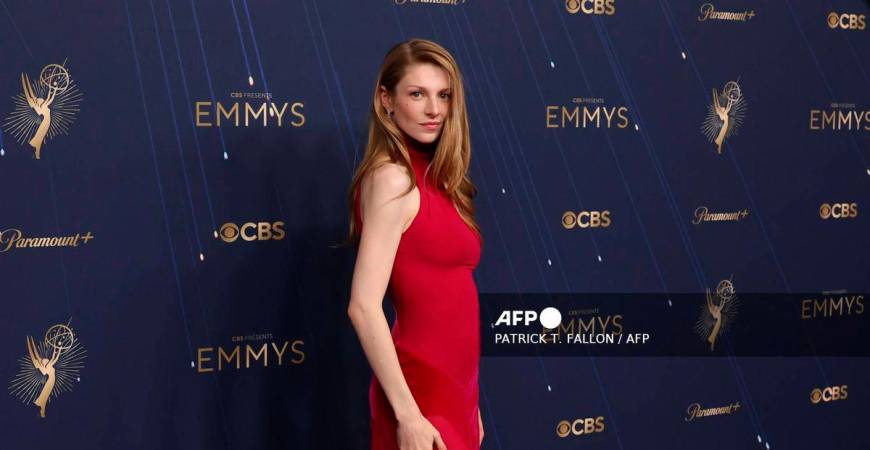 US model Hunter Schafer arrives for the 77th Primetime Emmy Awards at the Peacock Theatre at LA Live in Los Angeles on September 14, 2025. (Photo by Patrick T. Fallon / AFP)