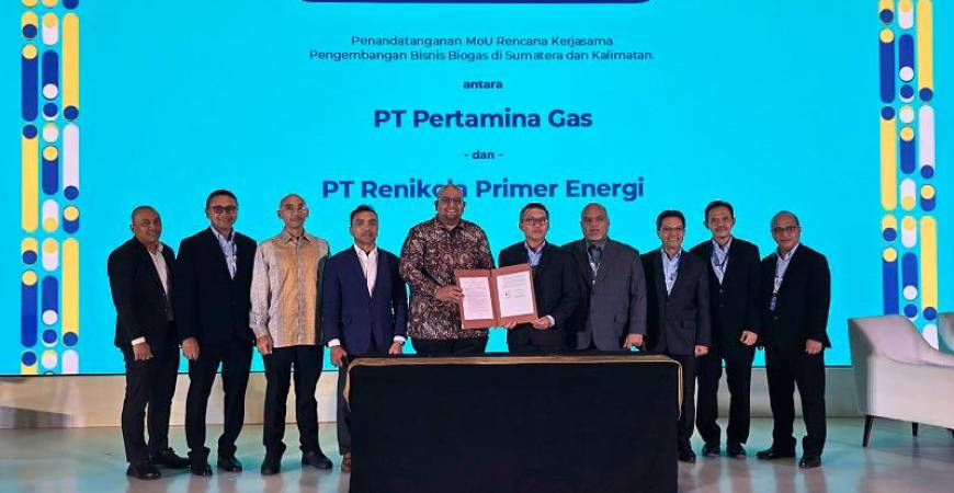 Official signing ceremony between reNIKOLA and PT Pertamina Gas for biogas business development.