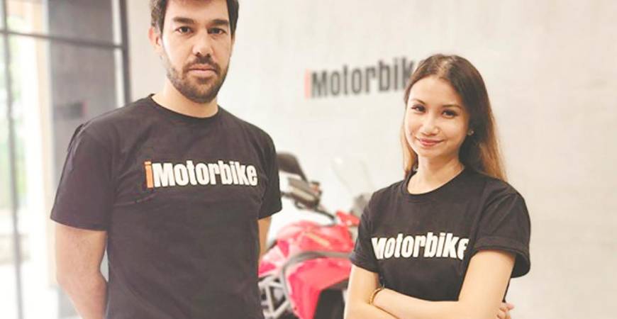 Carmo (left) and Sharmeen Looi, chief marketing officer and co-founder of iMotorbike.