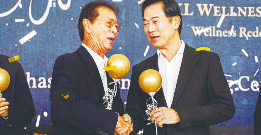 Ng (left) and Kuala Lumpur Wellness City managing director Dr Colin Lee.